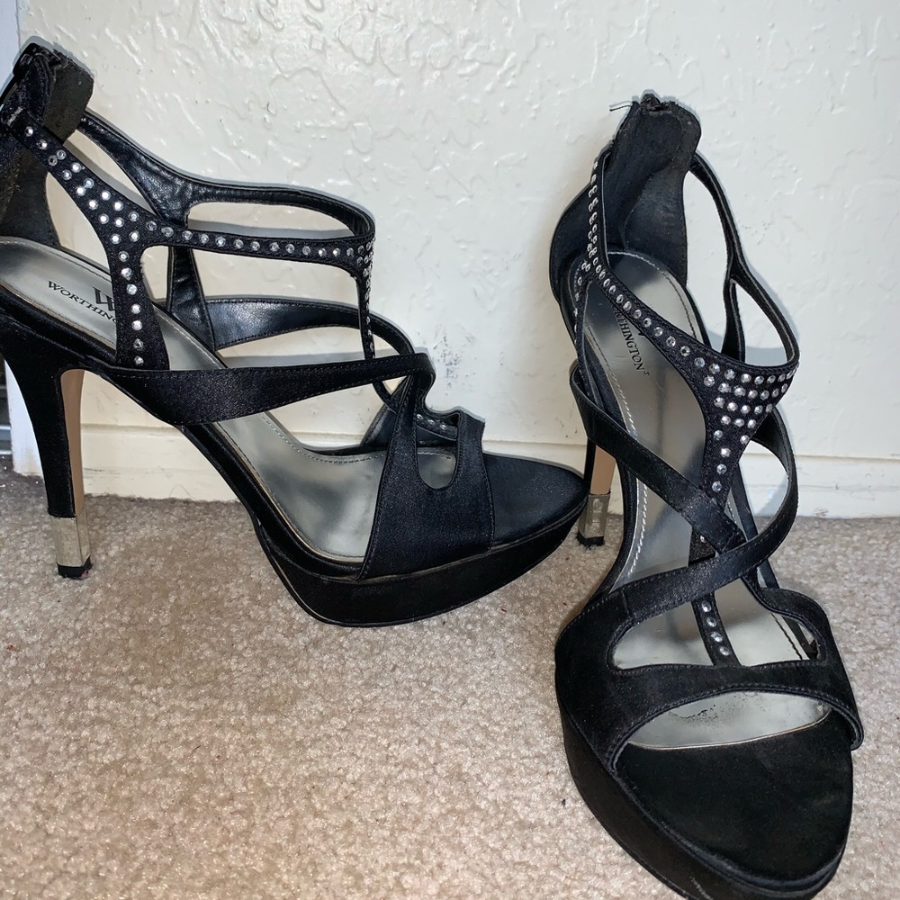 Black and Silver Heels